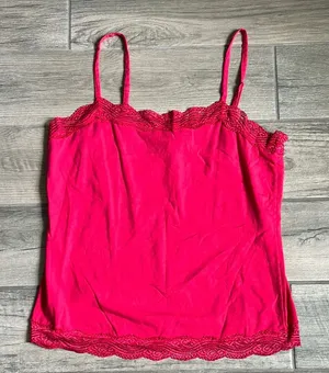 Ann Taylor Fitted Pink Camisole with Ruffles thumbnail 1