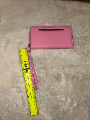 Steve Madden Wallet bubble gum Pink silver Zipper wallet Wristlet cardholder thumbnail 10