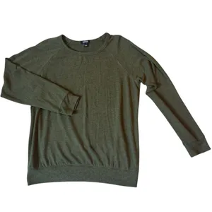 Buffalo David Bitton‎ Womens Raglan Pullover Top Olive Green Marl Size M 0258 thumbnail 2