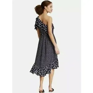 A NEW DAY Women's Polka Dot One Shoulder Midi Dress - L‎ thumbnail 6
