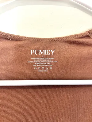 Brown square neck bodysuit thumbnail 3