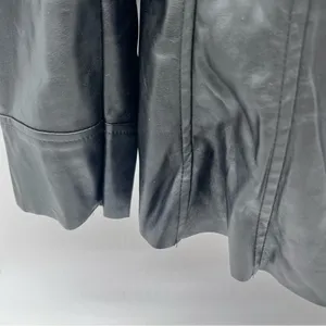 DO+BE Black Vegan Leather Zippered Front Jacket with Puff Sleeves-Size M thumbnail 5