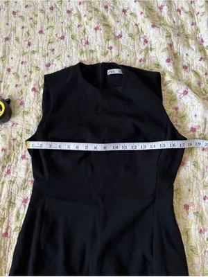 ZARA Women's Black Sleeveless Mini Dress Size Medium (EUR M / USA M) Back Zip thumbnail 4