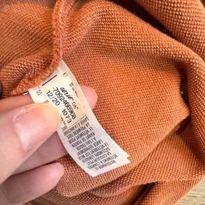 Aerie Long Sleeve French Terry Romper Burnt Orange Terracotta Boat‎ Neck Small S thumbnail 5