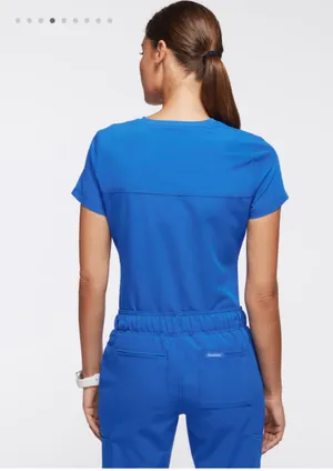 Jaanuu Women's 2-Pocket Tuck-In Scrub Top thumbnail 4