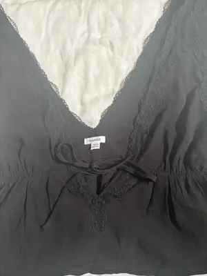 Garage Black Tank Top Cropped Lace thumbnail 2