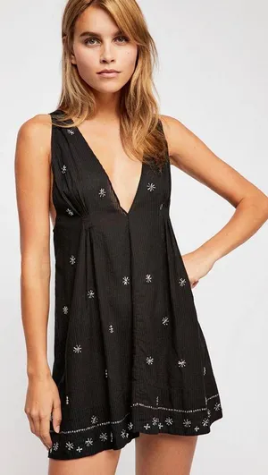 Free People Intimately Beaded Slip Dress thumbnail 1