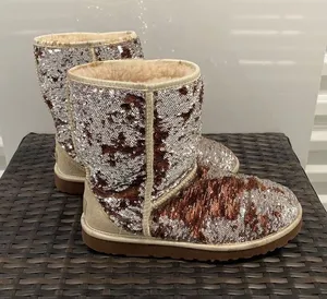 UGG Sequins silver bronze gold boots size 9 thumbnail 1