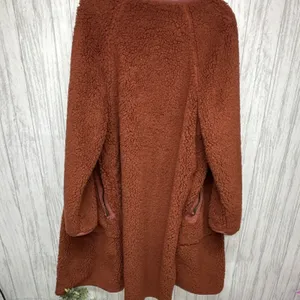 Anthropologie Womens Size S Reversible Animal Print Snap Coat Pockets Brown thumbnail 6