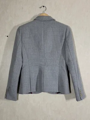 J. Crew Women’s 100% Wool Blazer Jacket Two Button Tailored in Gray 8 thumbnail 4