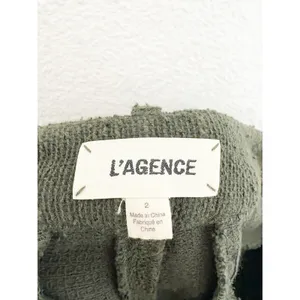 L’agence Pilar Tweed Wide Leg Pants Size 2 Green Textured Chic Quiet Luxury thumbnail 5