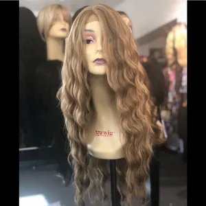 Dirty Blonde Long Beach Wave Lace Wig 2020 thumbnail 7