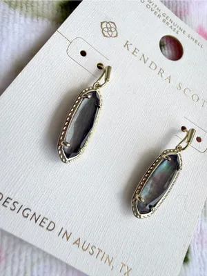 Kendra Scott Eva Drop Earrings - Black Mother of Pearl thumbnail 3
