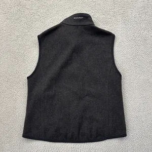 Vintage Woolrich Wool Vest Charcoal Gray Outdoor Travel USA Women's Large thumbnail 3