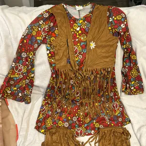 Women’s hippie Halloween costume Brown Size L thumbnail 1