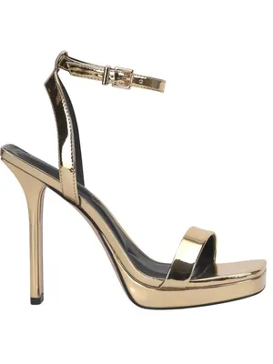 NWT Jessica Simpson Two-Piece Platform Stiletto Dress Sandals Gold Yellow 5M thumbnail 5