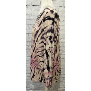 Torrid Super Soft Knit Multi Color Tie Dye Round Neck Pullover Top 1/1X Boho thumbnail 3