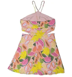 Hutch By Anthropologie Mixed Fruit Halter Dress Size 10 New thumbnail 5