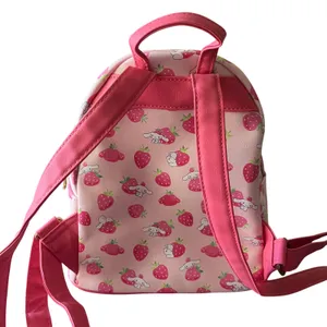 Sanrio Loungefly Cinnamoroll Strawberry Mini Backpack Pink Faux Leather‎ Bag thumbnail 3
