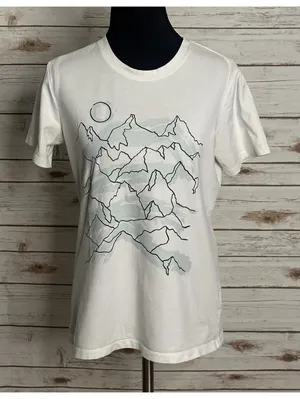 Arc'teryx Women's white mountain graphic short sleeve t-shirt Small gorpcore thumbnail 1
