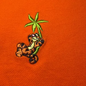 Disney- Vintage Neon Orange Tigger Design Collared Embroidered Vest- XL thumbnail 2
