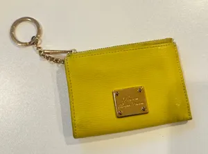 Ralph Lauren Yellow Gold Card Holder Keychain thumbnail 1