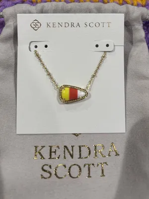 NWT Kendra Scott 14k Gold-Plated Stone Candy Corn Adjustable Pendant Necklace thumbnail 6