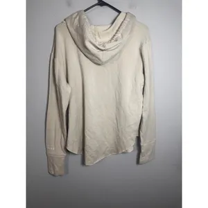 Aerie OFFLINE V-Neck Hoodie Beige‎ Living My Best Life Sleeve Graphic Size M thumbnail 6