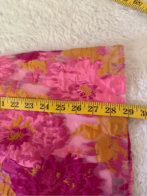 Lulus Luxe Direction Pink Floral Jacquard Puff Sleeve Mini Dress Size XXS flirty thumbnail 8