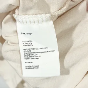 Oak + Fort Cream TURTLENECK‎ LONG SLEEVE TOP Thin Knit Size XS thumbnail 4