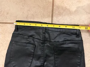 Black Coated Flare Pants thumbnail 5