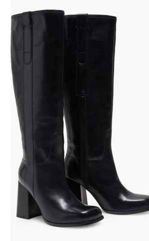 Free People Naomi Tall Leather Boots, Black, Size 6.5 New w/Tag, w/o Box thumbnail 9
