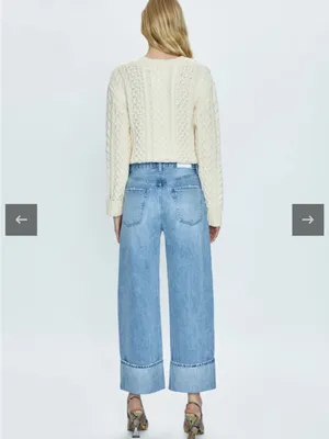 pistola Cuffed Jeans in Light Blue Wash thumbnail 2