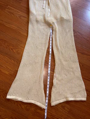 NWT-Earthbound high waisted knit pants with built in shorts thumbnail 3