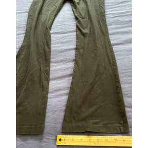 Rubber Doll Womens Flare Yoga Pants Neon Yellow Smocked Waist Athletic Trousers thumbnail 4