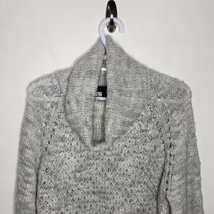 Sanctuary Wool Blend Cowl Tunic Sweater In light grey size M thumbnail 5
