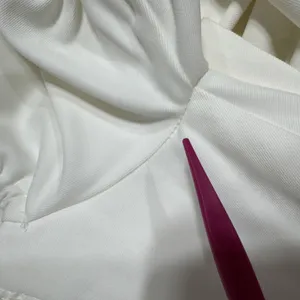 Timeless Collection A-Line Midi Dress Puff Sleeve Cut Out Womens XS Off White thumbnail 7
