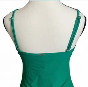 Relleciga OnePiece Swimsuit Sz L Green Spaghetti Straps Square Neck Beach Wear thumbnail 4