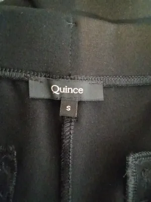 Quince Ultra Stretch Ponte Straight Leg 4 Pockets Black Office Capsule Wardrobe thumbnail 2
