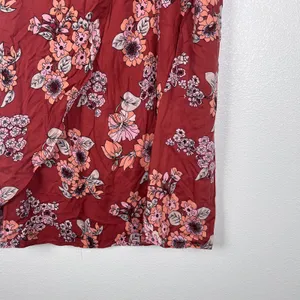 Free People Women's Sunday Sarong Floral midi Skirt Brown Sz 10 thumbnail 5