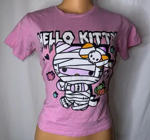 Pink hello kitty Halloween shirt thumbnail 1