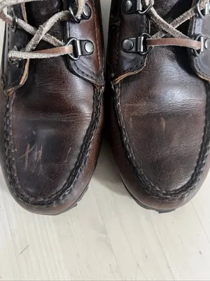 HHB Brown Boots Women Size 8.5M Moc Toe High Ankle Leather Hand Crafted Shoes thumbnail 5