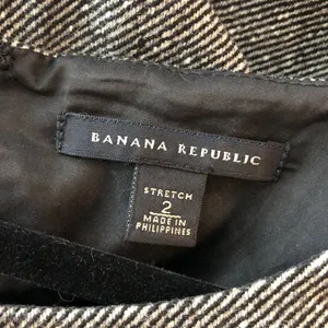 Banana Republic Sheath Dress Textured Twist Neck Wool Blend Cap Sleeve Gray 2 thumbnail 3