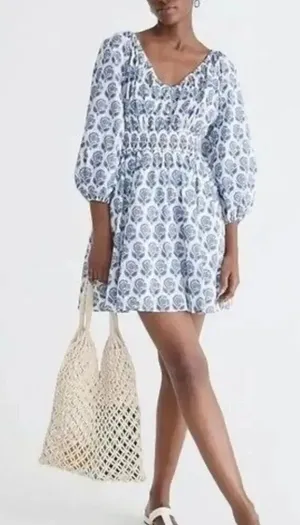 J.Crew bouquet block print mini dress size xs thumbnail 1