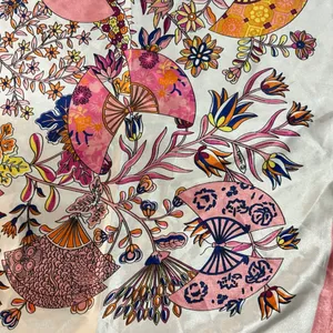 100% Silk Scarf Pink thumbnail 3