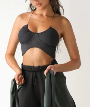 Joah Brown Curve Scrunch Top thumbnail 3