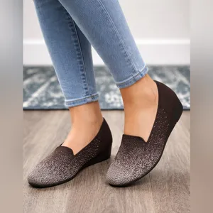 Rothy's Black and Gray Speckled Flats Size 6 Women’s ShimmerKnit Ombre Shoes thumbnail 2
