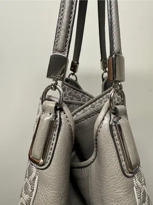 Coach Signature Jacquard Gray Hobo Bag with hangtags thumbnail 7