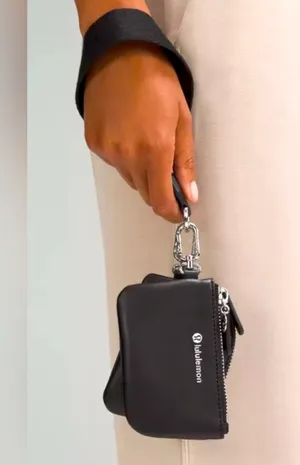 LULULEMON Athletica Black DUAL Pouch Wristlet thumbnail 1