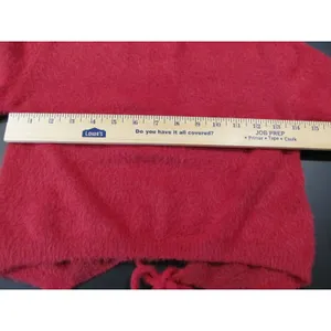 Altar’d State Fuzzy Eyelash Cropped Sweater Raspberry XS Pre‑Owned Tie back thumbnail 5